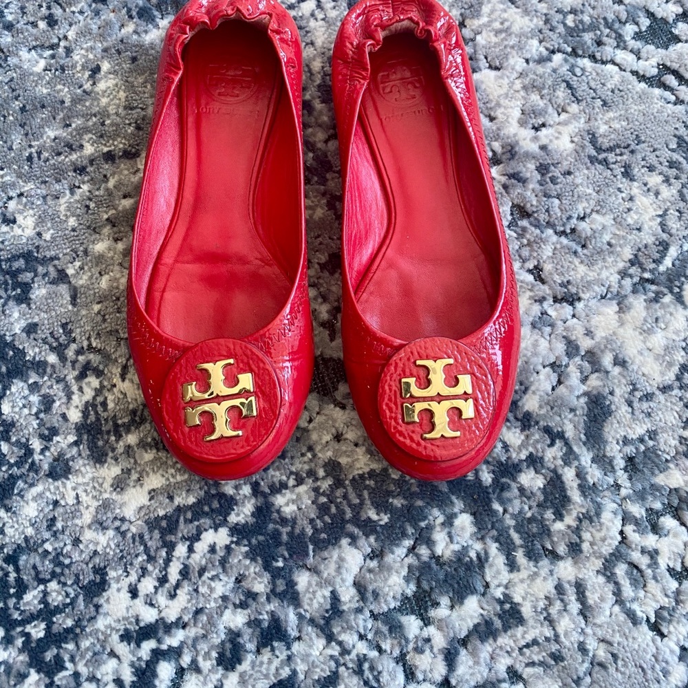 COPY - Tory Burch Ballet Flats - Red Patent Leath…